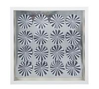 GILDE Picture Ciclo Square Plastic Black White Height 60 cm x Width 60 cm Wall Picture