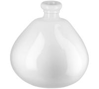 GILDE Sylt Glass Vase - White - Height 32 cm x Diameter 31.5 cm - Round Decorative Vase - Made in Europe