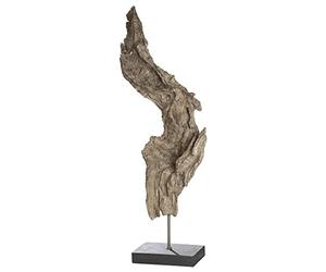 GILDE Tree Root Sculpture Brown Natural on Black Base Height 69cm