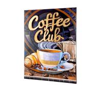 GILDE Wall Picture "Coffee Club Lettering Metal 60 x 80 cm