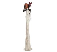 GILDE XL African Tortuga Polyresin Figurine Height 82 cm Brown Cream White