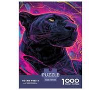 Gilded Black Leopard Jigsaw Puzzle 1000-Piece for Adults & Kids, Challenging Home Decoration Gift 70x50cm/1000pcs