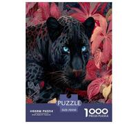 Gilded Black Leopard Jigsaw Puzzle 1000-Piece for Adults & Kids, Challenging Home Decoration Gift 70x50cm/1000pcs