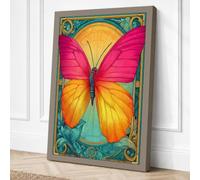 Gilded Butterfly Art Deco Canvas Wall Art Print 18x12 Inch (46 x 30 cm)