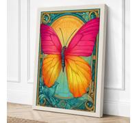 Gilded Butterfly Art Deco Canvas Wall Art Print 30x20 Inch (76 x 51 cm)