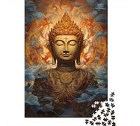 Gilded Crown Buddha Adult Jigsaws 1000Pc Recycled Paper Divine AuraPuzzle for Adults And Age 12 Years Up Jigsaw Puzzle Impossible Family Game Great Gift Idea 52x38cm/1000pcs
