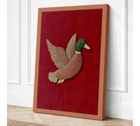 Gilded Duck Canvas Wall Art Print 24x16 Inch