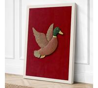 Gilded Duck Modern Canvas Wall Art Print 30x20 Inch (76 x 51 cm)