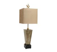 Gilded Frogs Table Lamp With Faux Silk Shade And Gold Leaf Finial