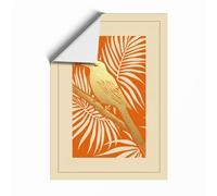 Gilded Garden Bird Art Deco Unframed Wall Art Print A1 (84.1×59.4cm), Wall Decor for Living Room, Bedroom, Office & Home, Art Gift