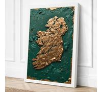Gilded Ireland Vintage Canvas Wall Art Print 18x12 Inch