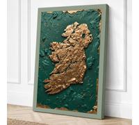 Gilded Ireland Vintage Canvas Wall Art Print 36x24 Inch