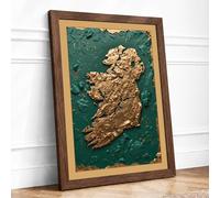 Gilded Ireland Vintage Framed Wall Art Print A2 Walnut
