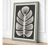 Gilded Leaf Botanical Canvas Wall Art Print 30x20 Inch (76 x 51 cm)