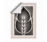 Gilded Leaf Form Botanical Unframed Wall Art Print A3 (42×29.7cm), Wall Decor for Living Room, Bedroom, Office & Home, Art Gift