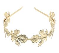 Gilded Leaf Headband Metal Bridal Hair Accessory for Women