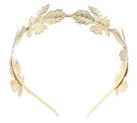 Gilded Leaf Headband Metal Hair Accessory for Women Bridal Crown