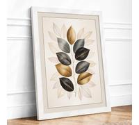Gilded Leaf Symmetry Botanical Framed Wall Art Print A3 (42×29.7cm)