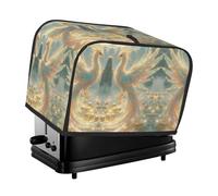 Gilded Peacock Toaster Cover 2 Slice, Waterproof Bread Machine Covers with Pockets Universal Size Kitchen Small Appliance Cover with Handle, Dust and Fingerprint Protection
