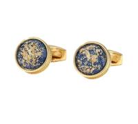 Gilded Round Glitter Pink Cufflinks Men's Exquisite Business Dress Shirt Cuff Buckle Gentleman Banquet Accessories