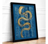 Gilded Serpent Art Deco Framed Wall Art Print A3 (42×29.7cm) Black, Wall Decor for Living Room, Bedroom, Office & Home, Ready to Hang, Art Gift