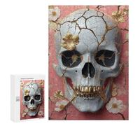 Gilded Skull Artwork Puzzle 1000 Teile Schwer Puzzle Spielzeug Lernspiel Impossible Herausforderungsspielzeug Für Erwachsene Kinder 300 PCS