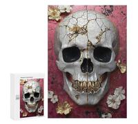 Gilded Skull Wall Art Decor Puzzle 1000 Teile Schwer Puzzle Spielzeug Lernspiel Impossible Herausforderungsspielzeug Für Erwachsene Kinder 300 PCS
