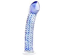 Gildo Glass No. 5 - Spiral Glass Dildo (Clear Blue)