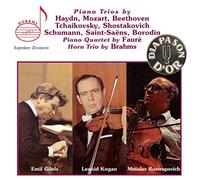 Gilels/Kogan/Rostropovich - Piano Trios by Haydn, Mozart, Beethovan, Tchaikovsky, Shostakovich, Schumann, Saint-Saens, Borodin - Piano Quartet by Faure - Horn Trio by Brahms
