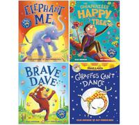 Giles Andreae Collection 4 Books Set (Elephant Me, The Chimpanzees' Happy Tree, Brave Dave, Giraffes Can't Dance Book & CD)