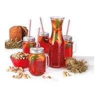 GILES & POSNER BW04190AR Drink Decanter with Mugs, Multi-Colour