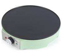 Giles & Posner EK6223GSGR Crepe Maker - Electric Pancake Hotplate, Non-Stick Cooking Surface, Large 30cm (12”) Plate, Adjustable Temperature Control Knob, Batter Spreader & Spatula, 1200 W, Green