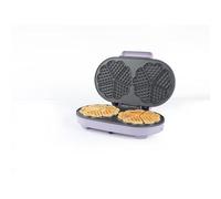 Giles & Posner Double Heart Waffle Maker - 34cm Aluminium Non-Stick Plates, PFAS-Free, Adjustable Temperature Dial, Power/Ready Indicator Lights, 1400 W, Purple, Sorbet Collection