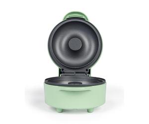Giles & Posner Doughnut Maker - Single Large Donut Machine, PFAS-Free Non-Stick Coating, Easy Clean, 12.5 cm Plate Size, Indicator Lights, Sweet Treats, Cool Touch Handle, Sorbet Green, 550 W