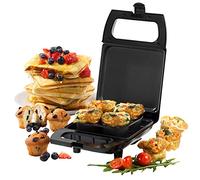 Giles & Posner EK4488G Compact 2 In 1 Party Snack Maker - Mini Sweet & Savoury Non-Stick Treat Maker, 600W, Cook 4 Mini Bites, 4 x 50ml Egg Cups For Quiche/Tarts/Omelettes, Cookie & Mini Muffin Maker