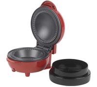 Giles & Posner EK4914 Mini Pie Maker - Deep-Fill Pie Machine, Non-Stick 12.5cm Plate, 3 Minute Preheat, Built-in Crimping Edge, Bake Traditional British Pies, 2.6cm Depth, Cool Touch Handles, Red