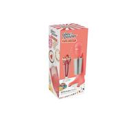 Giles & Posner Funfair Milkshake Maker - Iced Coffee Maker, 2 Speeds, 500ml Stainless Steel Cup & Blade, Capacity Markings, Secure Clips, Milk Frothing, Cocktails, Electric Mixer, Matte Red, 100W