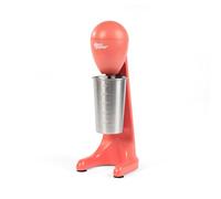 Giles & Posner Funfair Milkshake Maker - Iced Coffee Maker, 2 Speeds, 500ml Stainless Steel Cup & Blade, Capacity Markings, Secure Clips, Milk Frothing, Cocktails, Electric Mixer, Matte Red, 100W