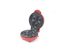 Giles & Posner Funfair Mini Doughnut Maker, 3-Cavity, 550W, Matt Red