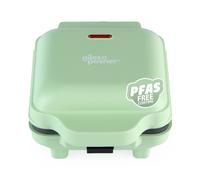 Giles & Posner Sorbet Sandwich Maker - Single Toastie Maker, PFAS-Free Non-Stick 13 cm Cooking Plates, Auto Temperature Control, Small Personal Size, 2 Minute Pre-Heat, Compact, 550W, Matt Green