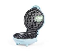 Giles & Posner Mini Waffle Maker - PFAS-Free Non-Stick Waffle Iron Machine, Belgian & American Style Waffles, Sweet/Savoury Snacks Desserts, Compact, 11.5 cm Round Cooking Plate, Matt Blue