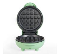 Giles & Posner EK4214GSGR Mini Waffle Maker - Non-Stick Waffle Iron Machine, for Belgian & American Style Waffles, Sweet/Savoury Snacks Desserts, Compact, 11.5 cm Round Cooking Plate, Pastel Green
