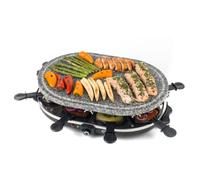Giles & Posner Stone Raclette Grill, Electric Tabletop Set, 8 Person