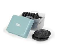 Giles & Posner Storage Box for Mini Plates - Holds up to 8 Cooking Plates, Durable Plastic, Compatible with our Mini Waffle Makers, Plates not Included*, Sorbet Blue