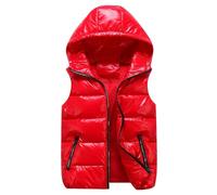 Gilet for Women Uk Padded Quilted Puffer Vest Body Warmer with Removable Hood Lightweight Windproof Sleeveless Jacket Bodywarmer Waistcoats for Running Hiking Horse Riding