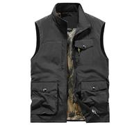 Gilet Mens Bodywarmer - Work & Outdoor Versatile Lightweight Full Zip Gilet, Multi Pocketed Padded Waistcoat, Quick Dry Warm Sleeveless Jacket, Mens Outdoor Vest, Durable Work Outerwear