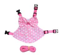 Gilet Pour Lapin | Tenue Adjustable Pour Animal - Harnais Anti-fuite Pour Petit Chat Avec Cordon De Traction Nœud Décoratif | Pour Lapin, Furet, Écureuil, Extérieur