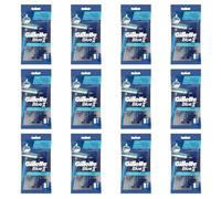 Gilette BlueII Plus Disposable Razor for Men, 8 Blades, Pack of 12