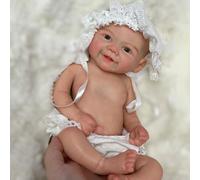 Gileutay 12 Inch/33cm Full Silicone Rebron Doll Realistic Silicone Baby Dolls Girl Hand Painted Lifelike Preemie That Look Real Newborn Toy for Kids