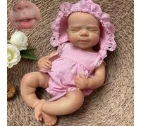 Gileutay 12inch/32cm Real Silicone Baby Doll Full Body Girl Realistic Reborn Dolls Lifelike Hand Painted Sleeping Newborn Babies for Toddlers